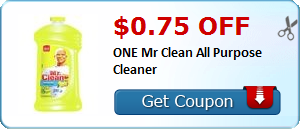 $0.75 off ONE Mr Clean All Purpose Cleaner