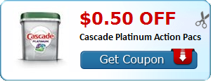 $0.50 off Cascade Platinum Action Pacs