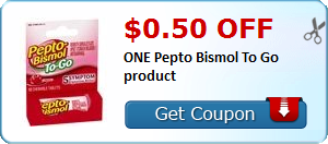 $0.50 off ONE Pepto Bismol To Go product