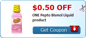 $0.50 off ONE Pepto Bismol Liquid product