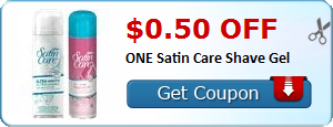 $0.50 off ONE Satin Care Shave Gel