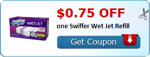 $0.75 off one Swiffer Wet Jet Refill