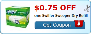$0.75 off one Swiffer Sweeper Dry Refill