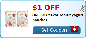 $1.00 off ONE BOX flavor Yoplait yogurt pouches