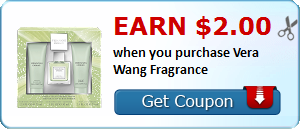 Earn $2.00 when you purchase Vera Wang Fragrance